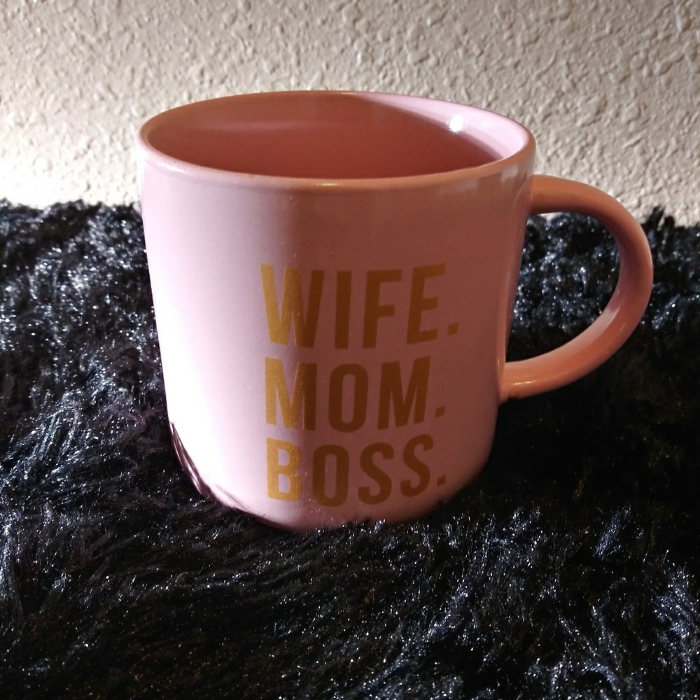 Coffee mug wifey. Mom. boss...